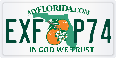 FL license plate EXFP74