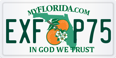 FL license plate EXFP75