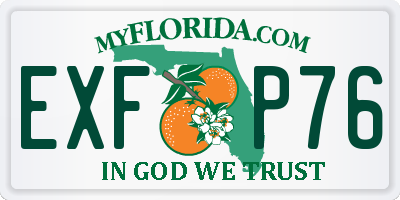 FL license plate EXFP76