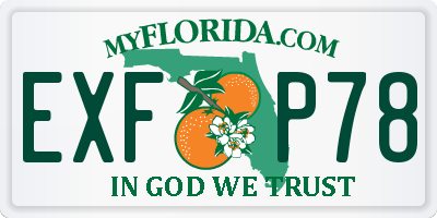 FL license plate EXFP78