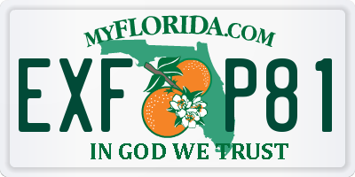 FL license plate EXFP81