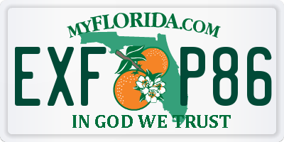 FL license plate EXFP86