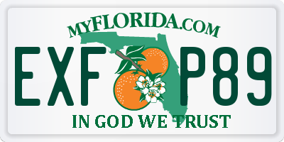 FL license plate EXFP89