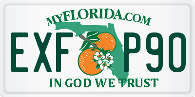 FL license plate EXFP90