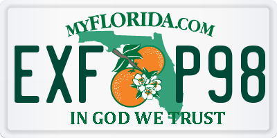 FL license plate EXFP98