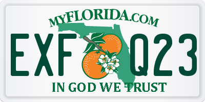 FL license plate EXFQ23