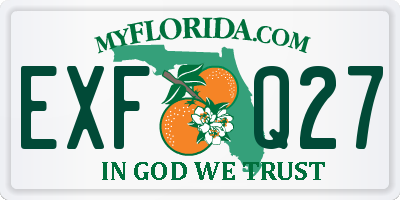 FL license plate EXFQ27