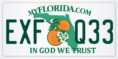FL license plate EXFQ33