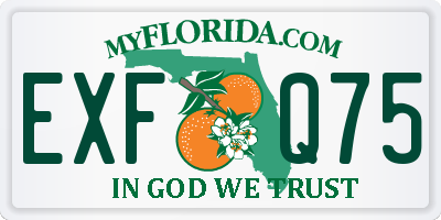 FL license plate EXFQ75
