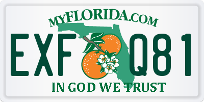 FL license plate EXFQ81