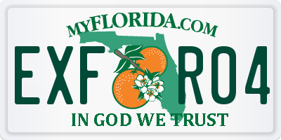 FL license plate EXFR04