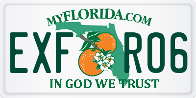 FL license plate EXFR06