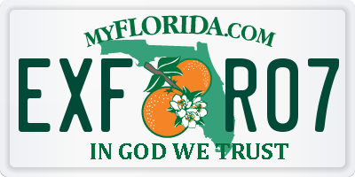 FL license plate EXFR07