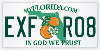 FL license plate EXFR08