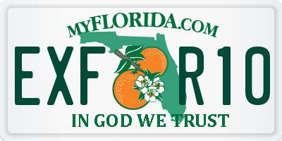 FL license plate EXFR10