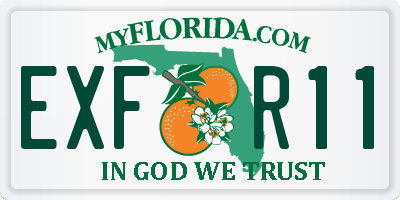 FL license plate EXFR11
