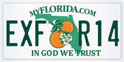 FL license plate EXFR14
