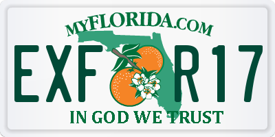 FL license plate EXFR17