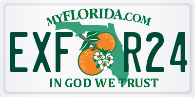 FL license plate EXFR24