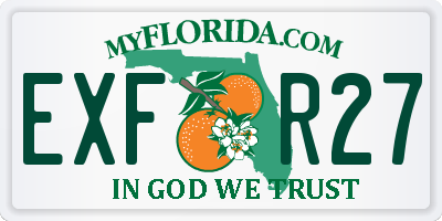 FL license plate EXFR27