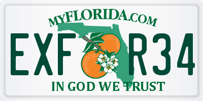 FL license plate EXFR34