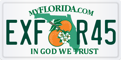 FL license plate EXFR45