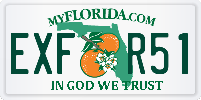 FL license plate EXFR51