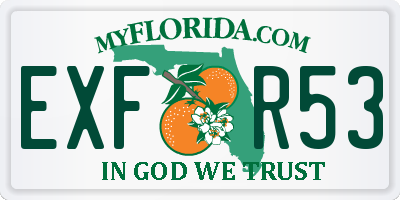 FL license plate EXFR53