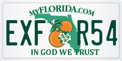 FL license plate EXFR54