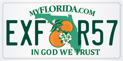 FL license plate EXFR57