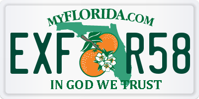 FL license plate EXFR58