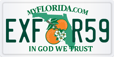 FL license plate EXFR59