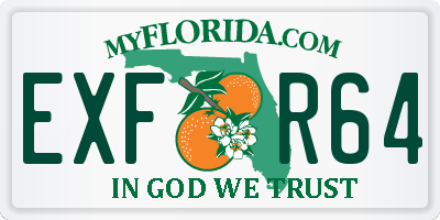 FL license plate EXFR64