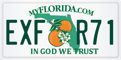 FL license plate EXFR71