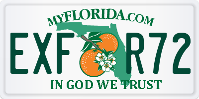 FL license plate EXFR72