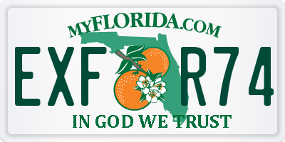 FL license plate EXFR74
