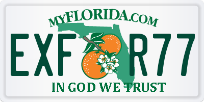 FL license plate EXFR77