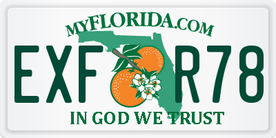 FL license plate EXFR78