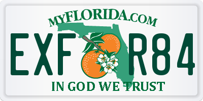 FL license plate EXFR84
