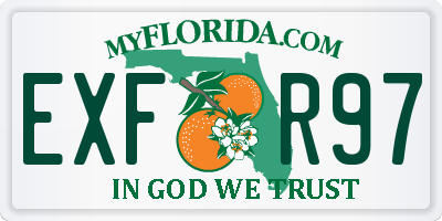 FL license plate EXFR97