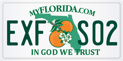 FL license plate EXFS02