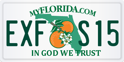 FL license plate EXFS15