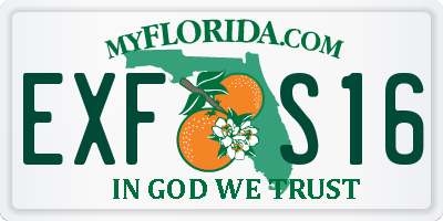FL license plate EXFS16