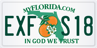 FL license plate EXFS18