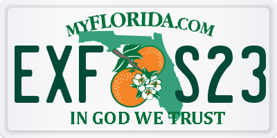 FL license plate EXFS23