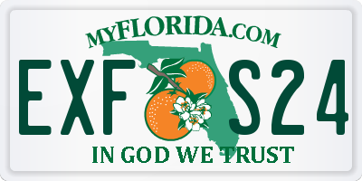 FL license plate EXFS24