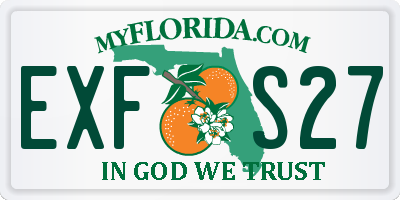 FL license plate EXFS27