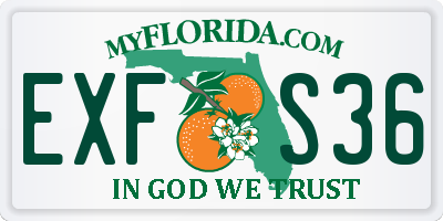 FL license plate EXFS36