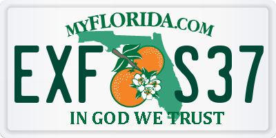 FL license plate EXFS37