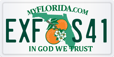 FL license plate EXFS41